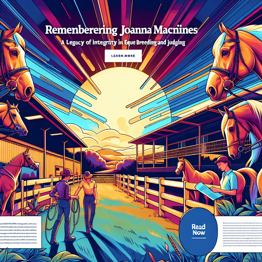 Remembering Joanna MacInnes: A Legacy of Integrity in Equine Breeding and Judging- just horse riders