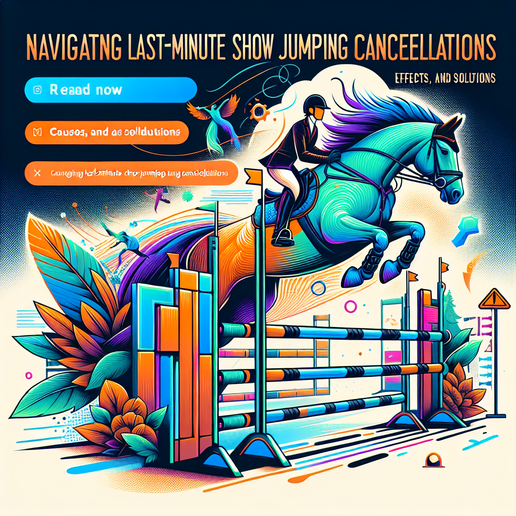 Navigating Last-Minute Show Jumping Cancellations: Causes, Effects, and Solutions- just horse riders