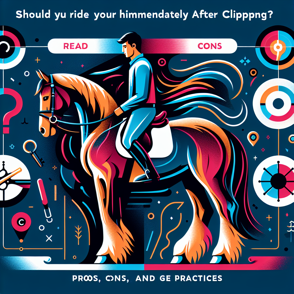 Should You Ride Your Horse Immediately After Clipping? Pros, Cons, and Best Practices!- just horse riders