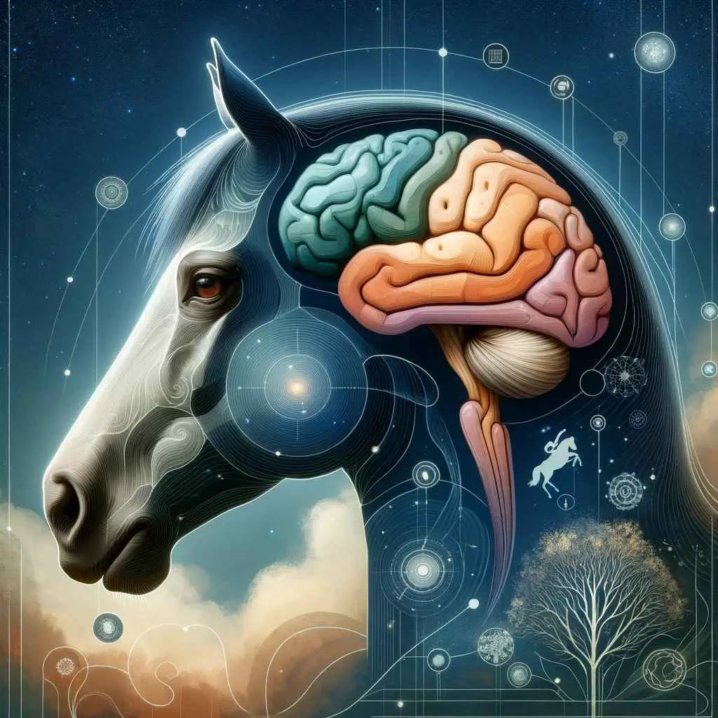 What are some facts about the horse's brain - just horse riders