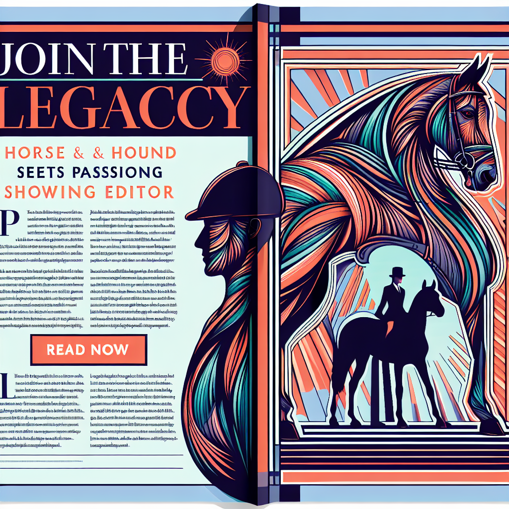 Join the Legacy: Horse & Hound Seeks Passionate Showing Editor- just horse riders