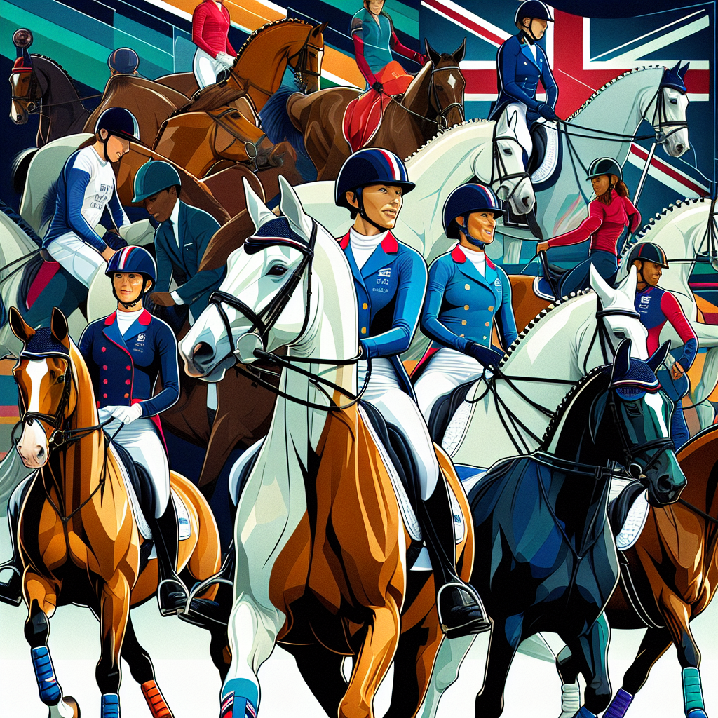 Meet the British Dressage Team Aiming for Glory at Paris 2024: Riders, Horses, and Preparations Revealed- just horse riders