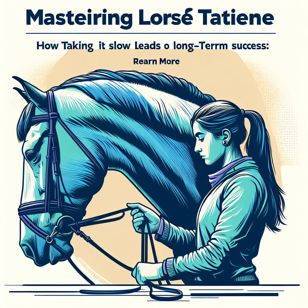 Mastering the Art of Patience in Horse Training: How Taking It Slow Leads to Long-Term Success- just horse riders