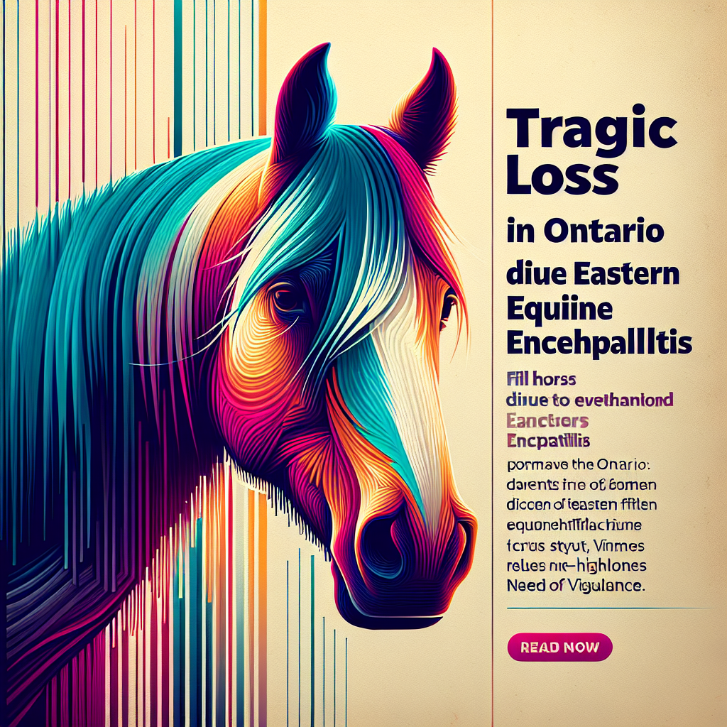 Tragic Loss in Ontario: Filly Euthanized Due to Eastern Equine Encephalitis, Highlights Need for Vigilance- just horse riders