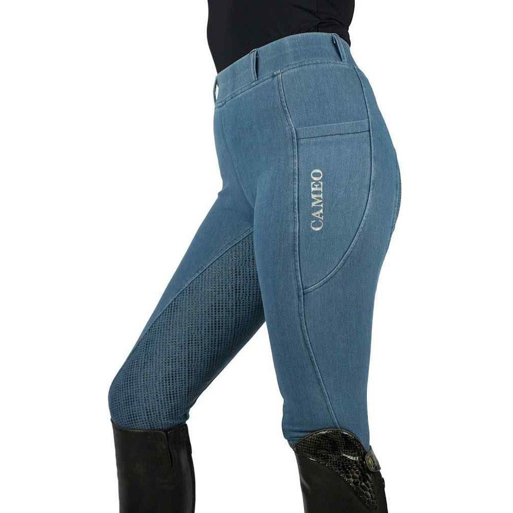 Cameo Equine Performance Denim Horse Riding Tights with Phone Pocket & Grip Seat