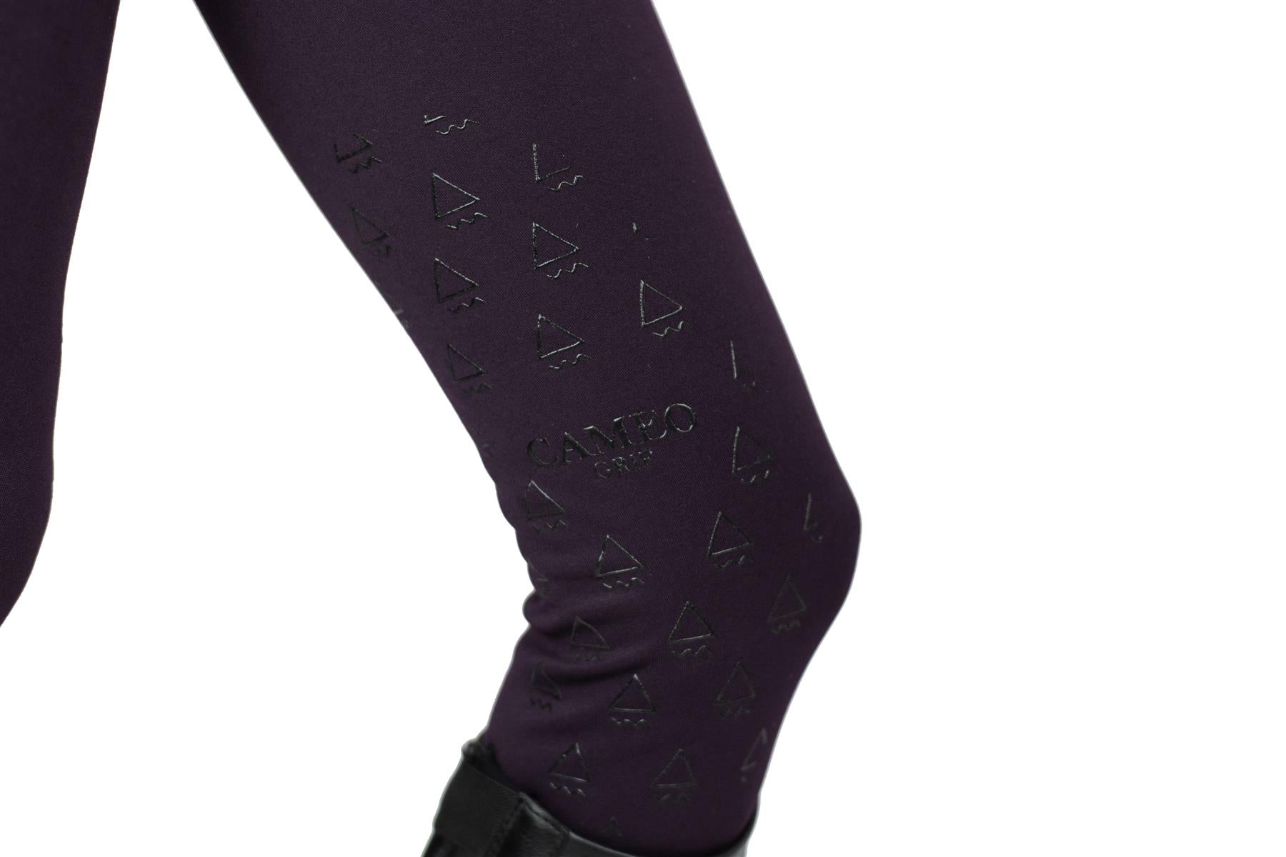 Cameo Equine Junior Winter Tights Cosy 4-way Stretch Thermo Fabric Silicone Knee - Just Horse Riders