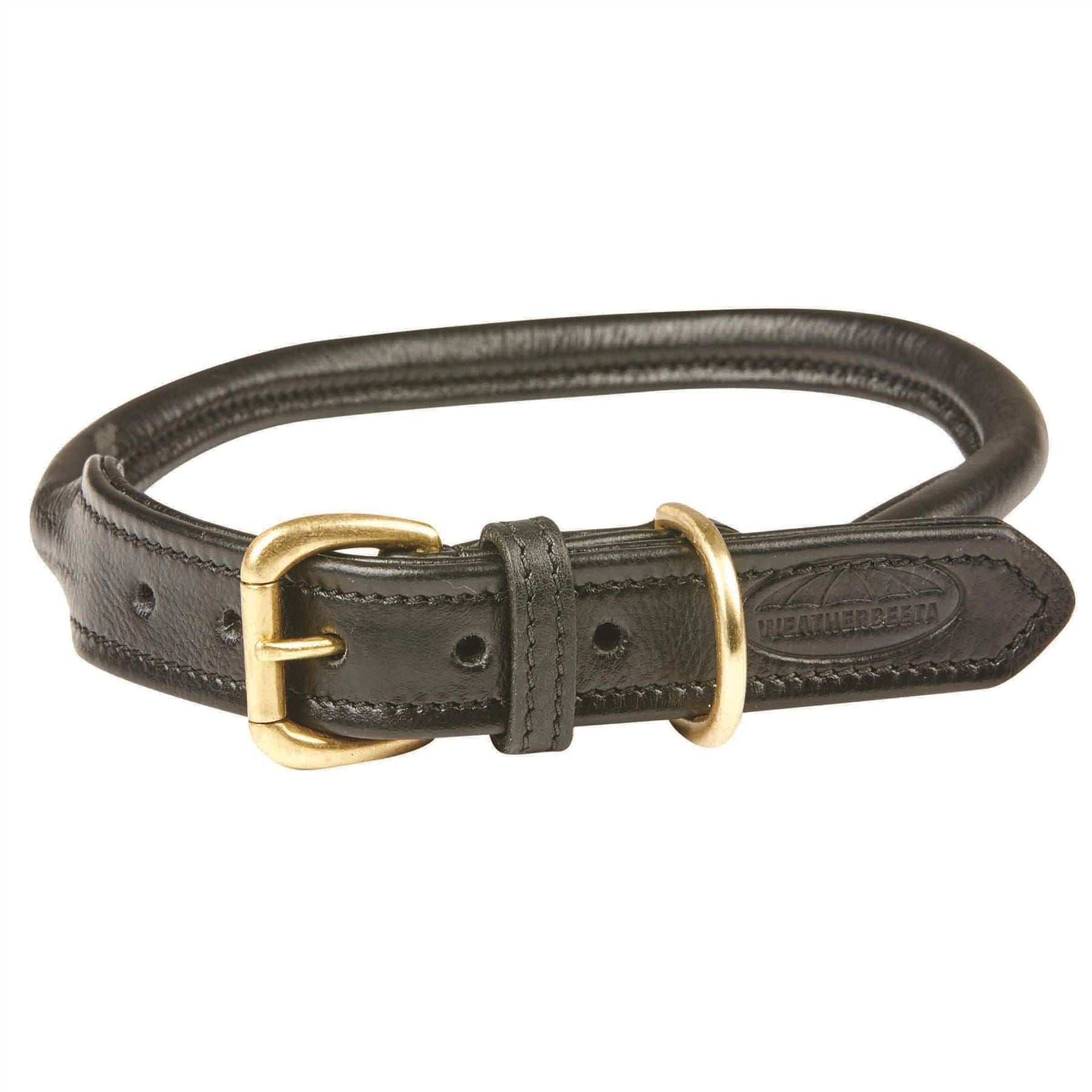 Weatherbeeta Rolled Leather Dog Collar - Just Horse Riders