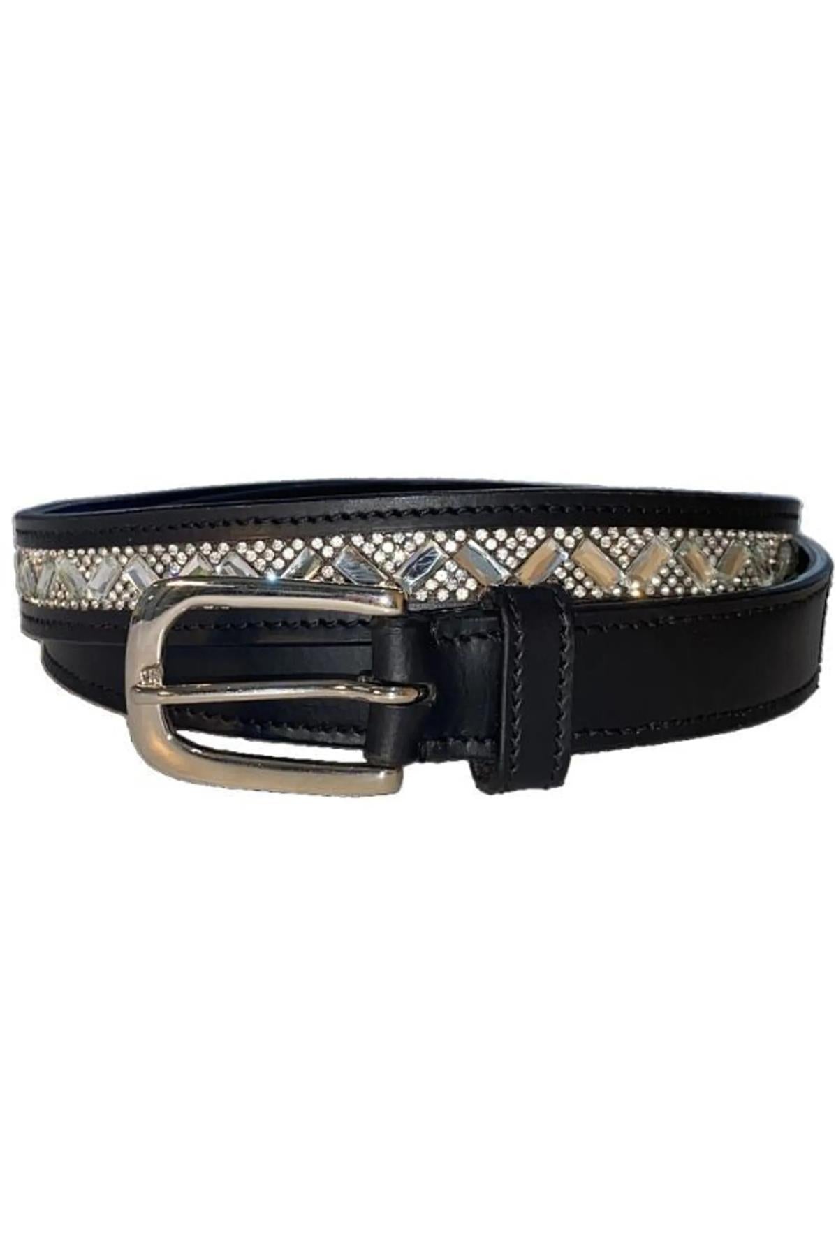 Toggi Glimmer Womens Belt - premium leather with sparkling jewels