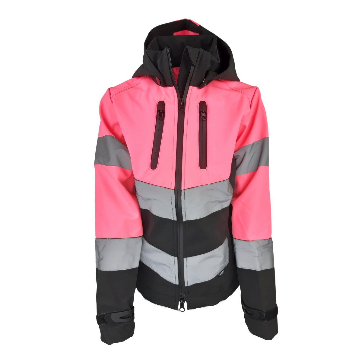 Cameo Equine Junior Hi Viz Riding Jacket with Detachable Hood - Water Repellent - Just Horse Riders