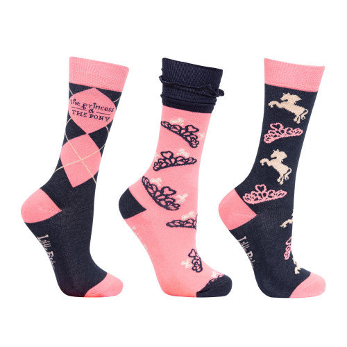 Hy Equestrian The Princess And The Pony Socks By Little Rider (Pack Of 3) - Just Horse Riders