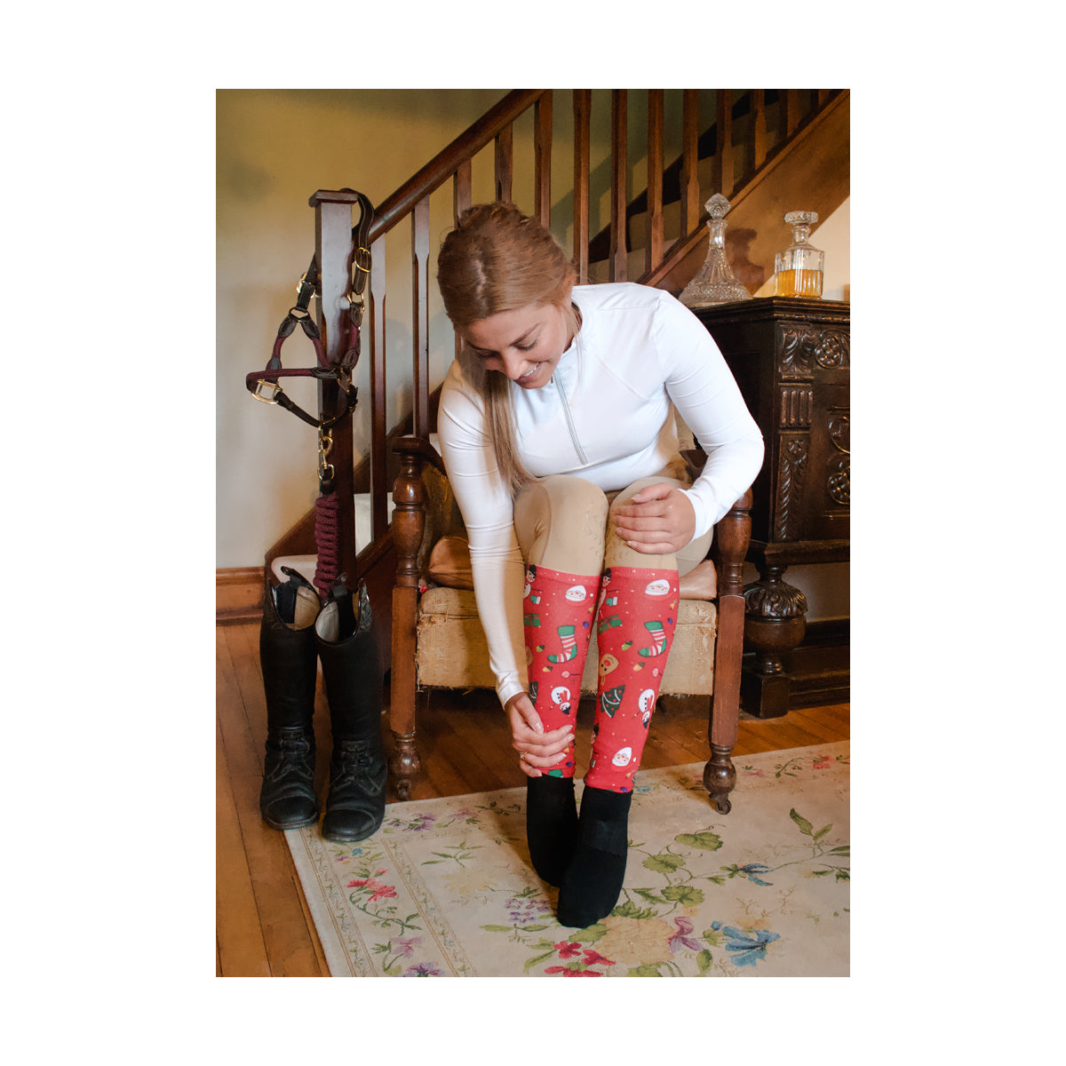 Cameo Equine Marmaduke Socks - Bright and Technical for Comfortable Horse Riding - Just Horse Riders