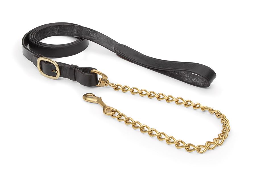 Shires Blenheim Leather Lead Rein With Chain - Just Horse Riders