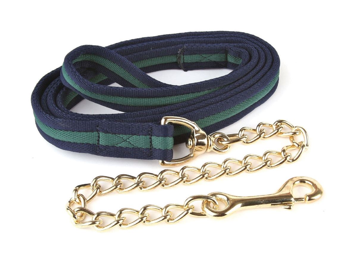Hy Soft Webbing Lead Rein With Chain - Just Horse Riders