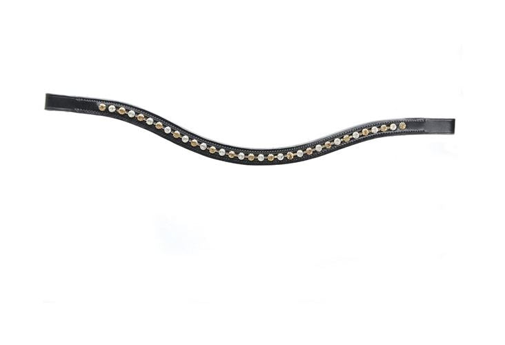 HyCLASS Curved Crystal Brow Band - Just Horse Riders