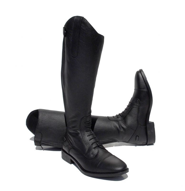 Black leather clearance riding boots uk