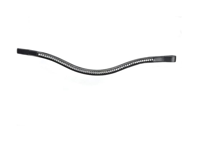 HyCLASS Curved Single Row Diamante Brow Band - Just Horse Riders